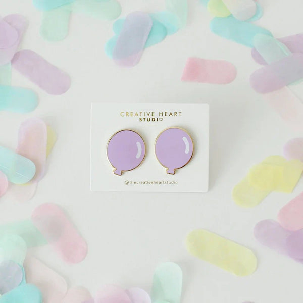 Balloon Shaped Earrings (Lavender)