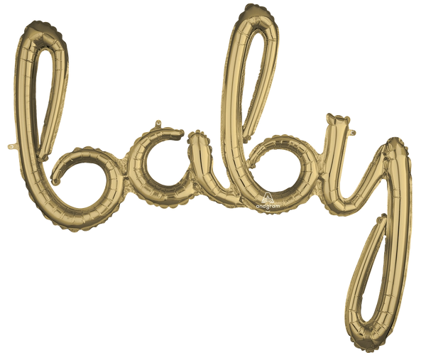 Script Phrase Baby White Gold 4463331