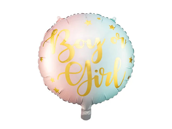Foil balloon Boy or Girl, 13.8in, mix