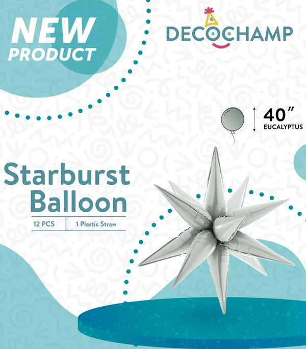 Starburst Foil Balloons Eucalyptus 641551 - 40 in