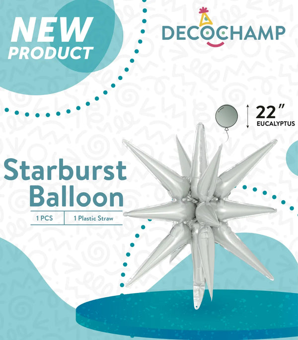 Starburst Foil Balloons Eucalyptus 641919 - 22 in