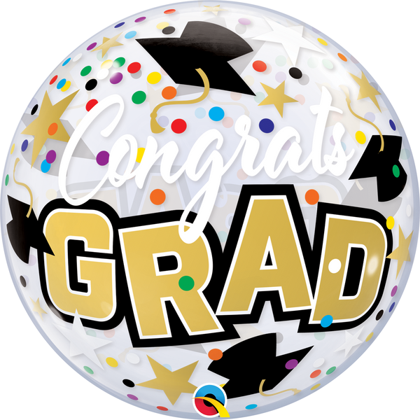 Congrats Grad Confetti Bubble 82523