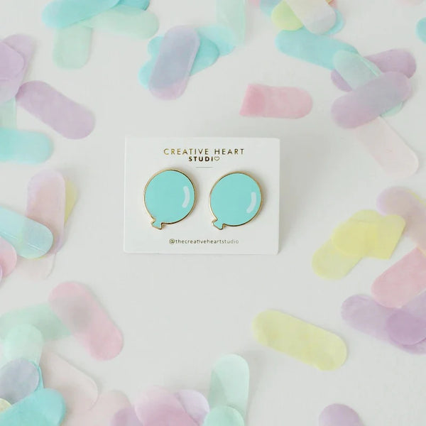 Balloon Shaped Earrings (Acqua)