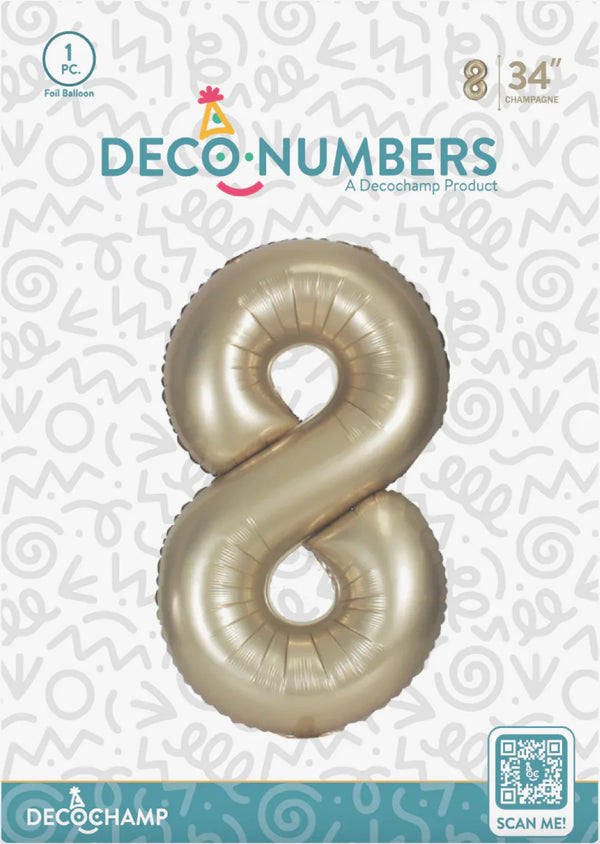 8 DecoNumber Champagne 32122 - 34 in