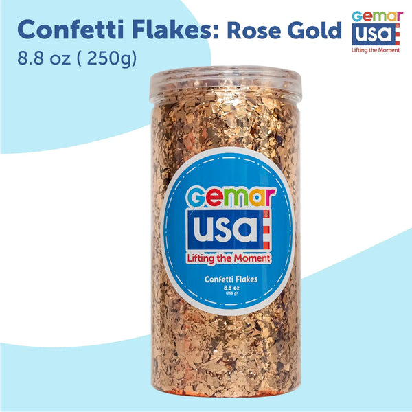 Confetti Jar Rose Gold Foil Irregular 71003