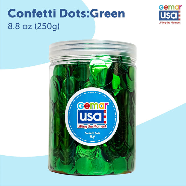 Confetti Jar Green Metallic 30767
