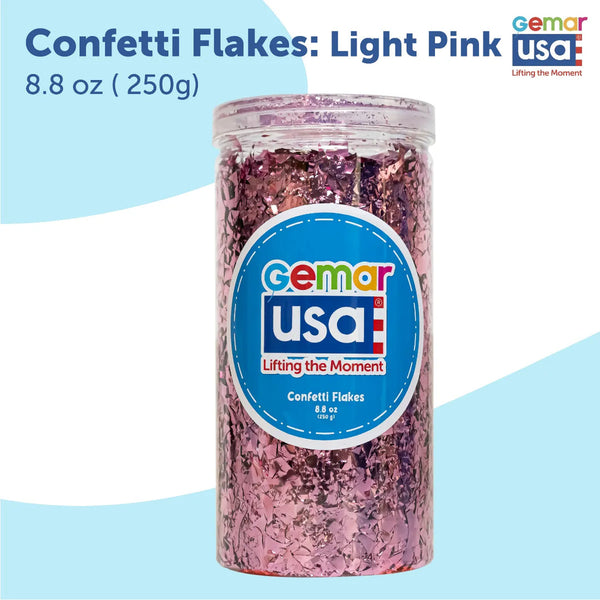 Confetti Jar Light Pink Foil Irregular 71006