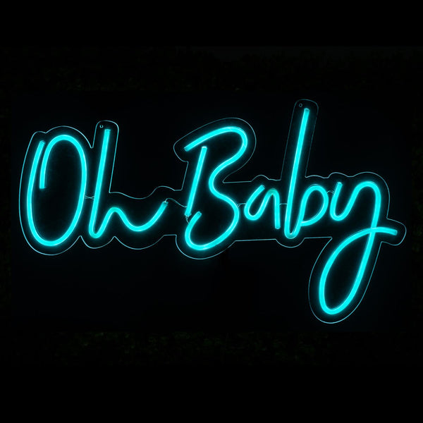 "Oh Baby" Neon Light Sign (Blue) 75-1573