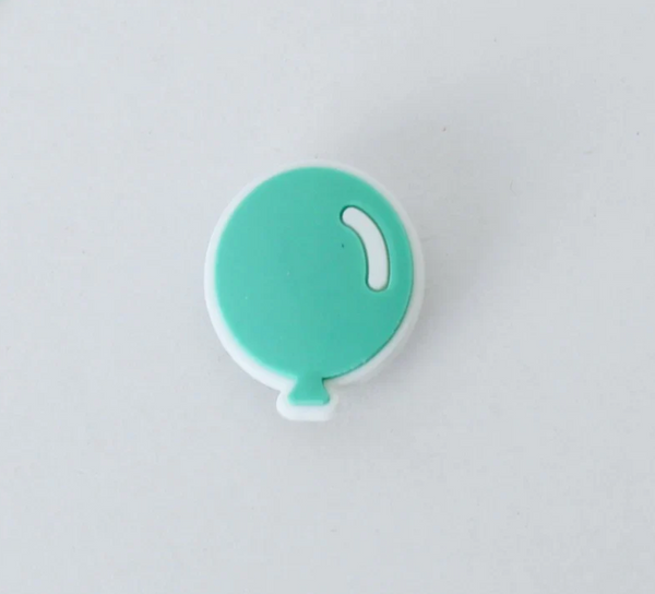 Aqua Balloon Shoe Charm