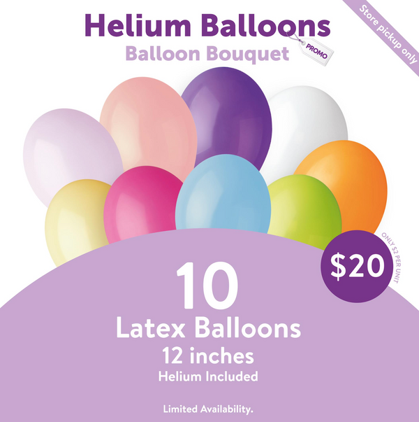 Helium Balloon Bouquet (Promo) - Store Pickup Only
