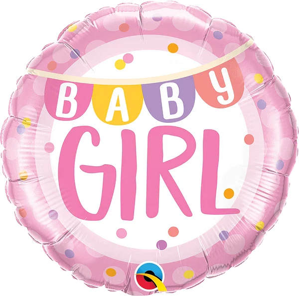 Baby Girl Banner and Dots 85851