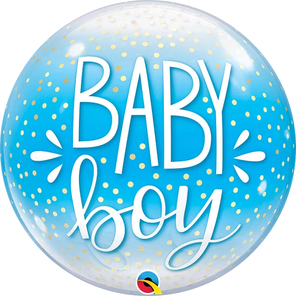 Baby Boy and Confetti Dots Blue Bubble 10040