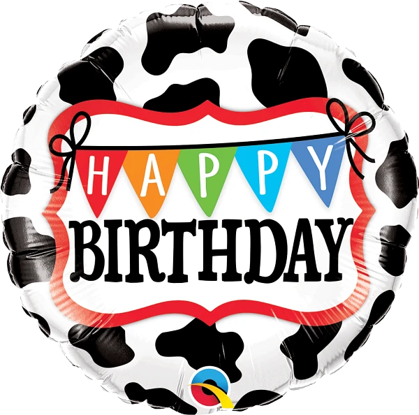 Happy Birthday Holstein Cow Pattern 26553