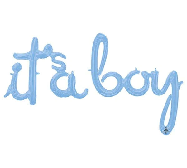 Script Phrase It's a Boy Baby Blue 3916911