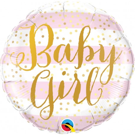 Baby Girl Pink Stripes & Script 88004