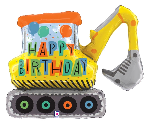 Happy Birthday Construction Excavator 25290