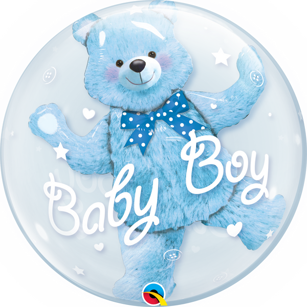 24" BABY BLUE BEAR DOUBLE BUBBLE 29486