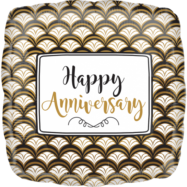 Happy Anniversary Gold Scallop 35678