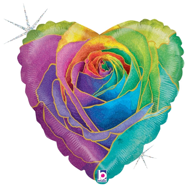 Rainbow Glitter Rose 36919