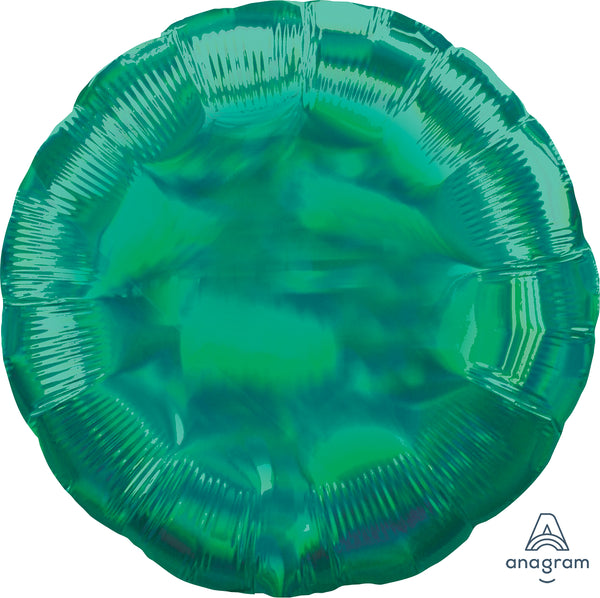 18" IRIDESCENT GREEN ROUND 39257