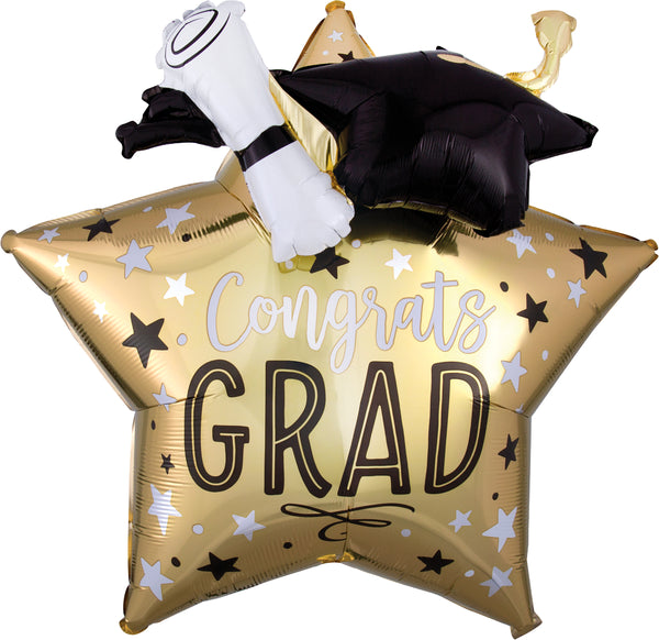 28" Grad Star, Cap & Diploma 3933801