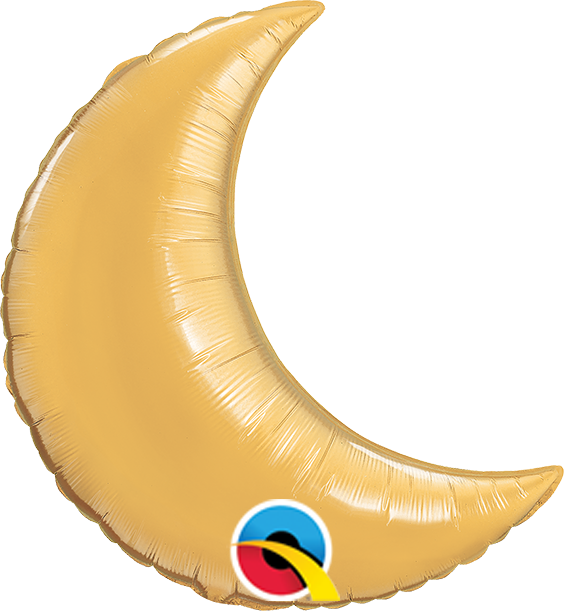 9" METALLIC GOLD CRESCENT MOON 421226