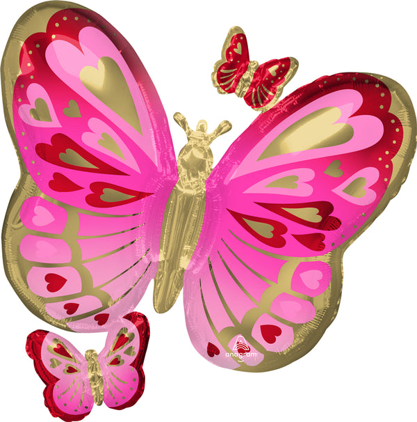 Red, Pink and Gold Butterfly 4363801