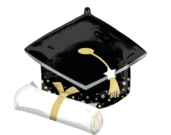 Black Grad Cap and White Diploma 4421701