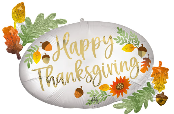 Satin Thanksgiving Oval Marquee 4483301