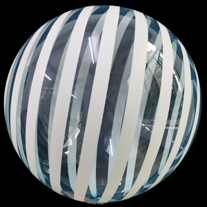 White Stripes on Blue Bubble Balloon 012005 - 18 in