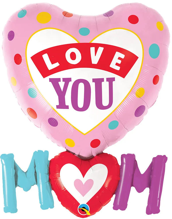 Love You Mom Hearts and Dots 82552