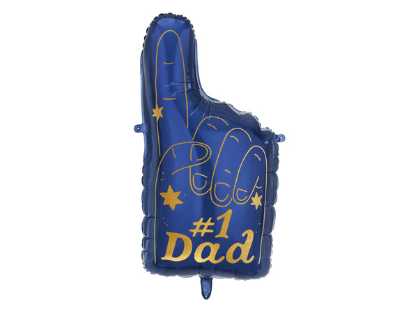 Foil balloon #1 Dad, 18.1x34.0in, mix