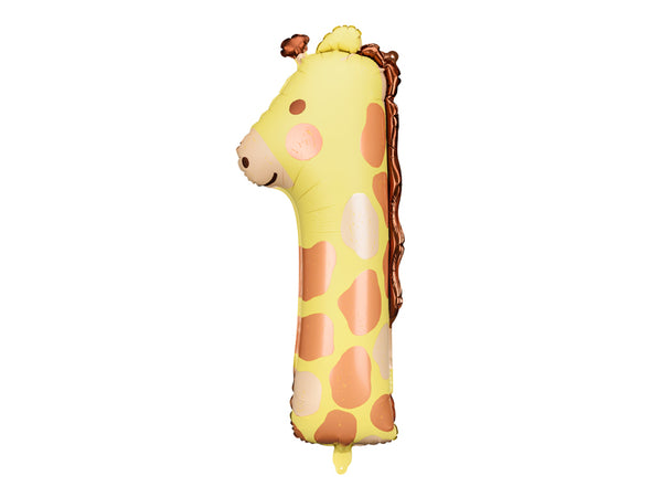 Foil balloon Number 1 Giraffe Mix - FB163-1