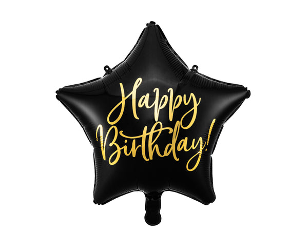 Foil Balloon Happy Birthday Black - FB93-010