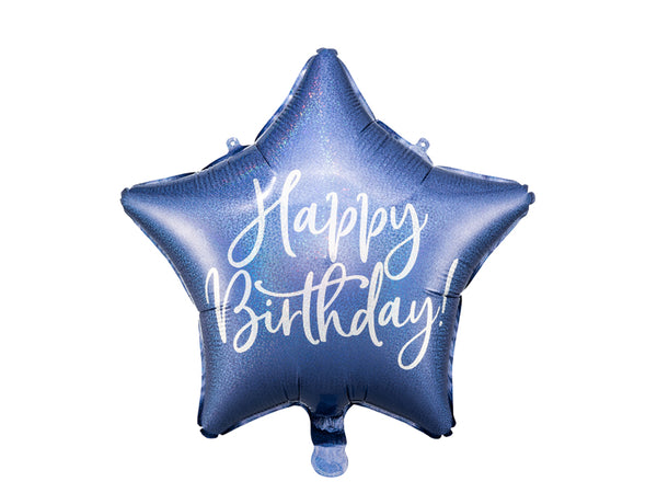 Foil Balloon Happy Birthday Navy Blue - FB93-074