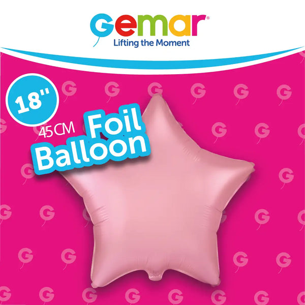 18" GEMAR PASTEL PINK STAR 173420