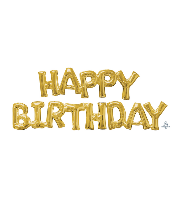 Happy Birthday Foil Balloon Gold  3609901
