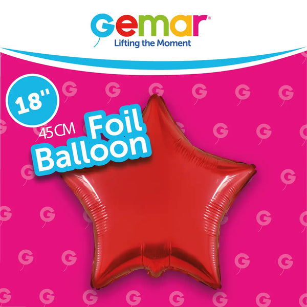 18" GEMAR RED PINK STAR 173185