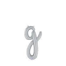 Silver G Letter Script - 24 in