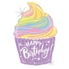 Pastel Birthday Cupcake 35961