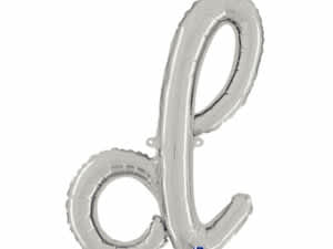 Silver D Letter Script - 24 in