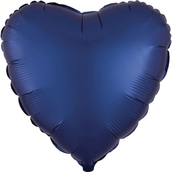 Satin Luxe Navy Heart 39961