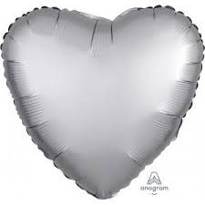 Satin Luxe Platinum Heart 36806