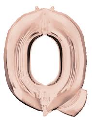 Rose Gold Q Giant Letter 3658001 - 34 in