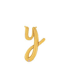 Gold Y Letter Script - 24 in