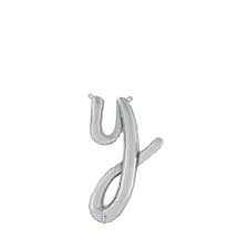 Silver Y Letter Script - 24 in