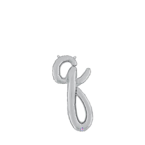 Silver Q  Letter Script - 24 in