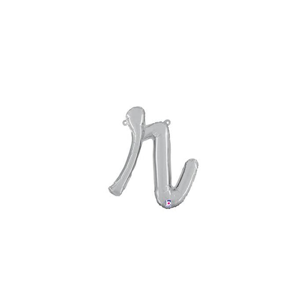 Silver R Letter Script - 14 in