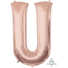 Rose Gold U Giant Letter 3658401 - 34 in