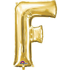 Gold F Giant Letter 3295701 - 34 in